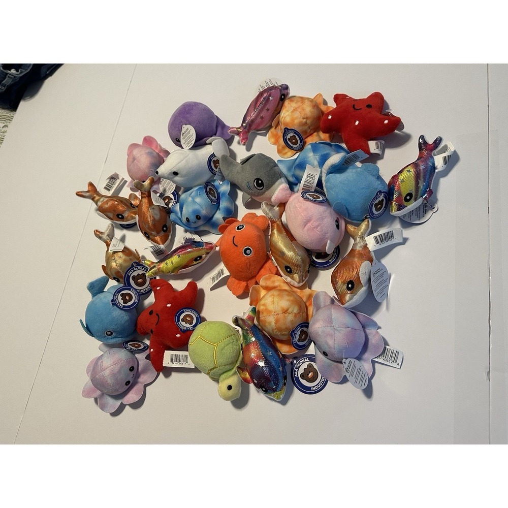 Small Sea Animal Plush Toys - Great For Halloween Trick or Treaters (26 ea) - Picture 2 of 7